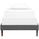 Tessie Fabric Twin Bed Frame with Squared Tapered Legs by Modway by HouseOfZazla