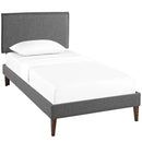 Amaris Fabric Twin Platform Bed with Squared Tapered Legs by Modway by HouseOfZazla