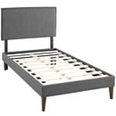 Amaris Fabric Twin Platform Bed with Squared Tapered Legs by Modway by HouseOfZazla