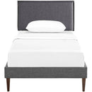 Amaris Fabric Twin Platform Bed with Squared Tapered Legs by Modway by HouseOfZazla
