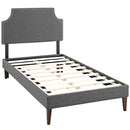 Corene Fabric Twin Platform Bed with Squared Tapered Legs by Modway by HouseOfZazla