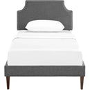Corene Fabric Twin Platform Bed with Squared Tapered Legs by Modway by HouseOfZazla
