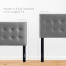 Emily Biscuit Tufted Performance Velvet Twin Headboard by HouseOfZazla