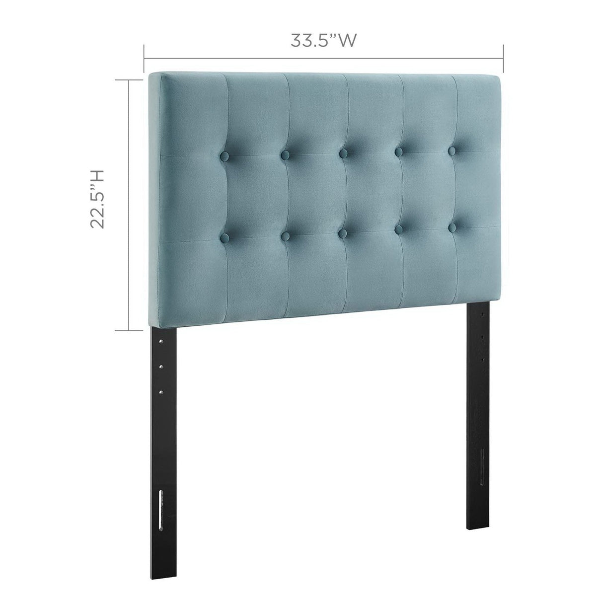 Emily Biscuit Tufted Performance Velvet Twin Headboard, photo 22 of 42