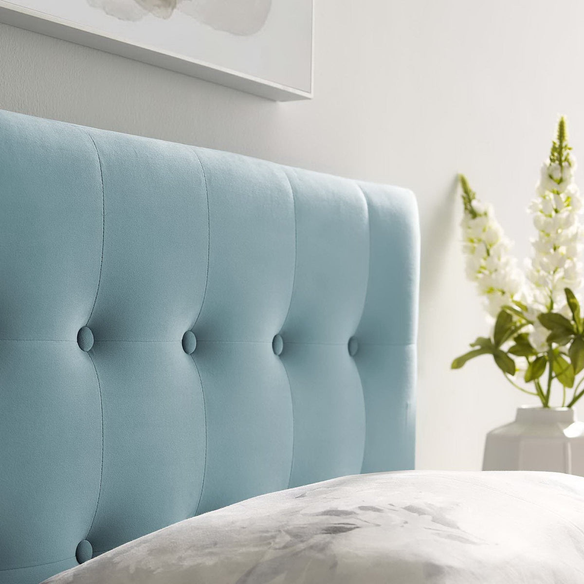 Emily Biscuit Tufted Performance Velvet Twin Headboard, photo 10 of 42