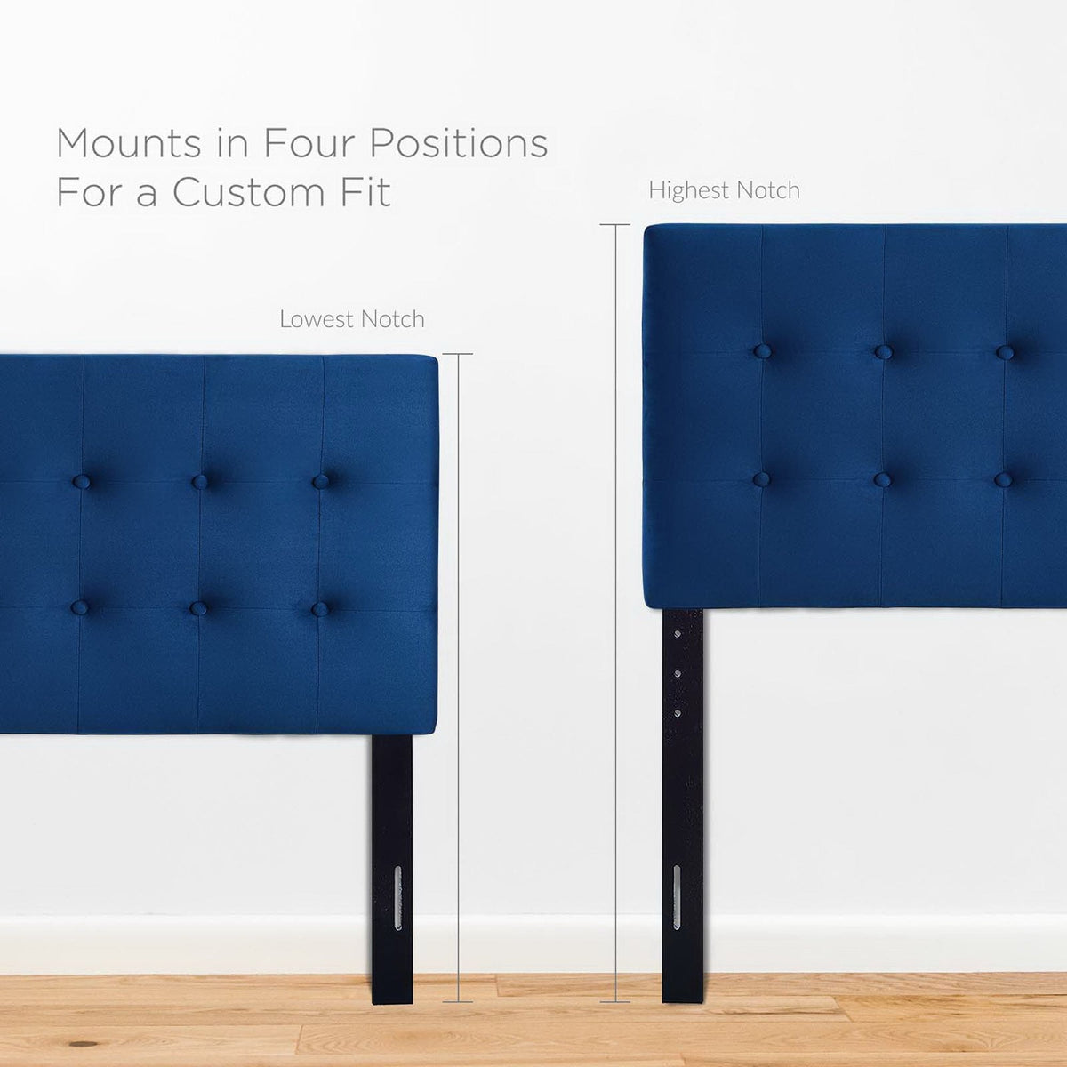 Emily Biscuit Tufted Performance Velvet Twin Headboard, photo 25 of 42