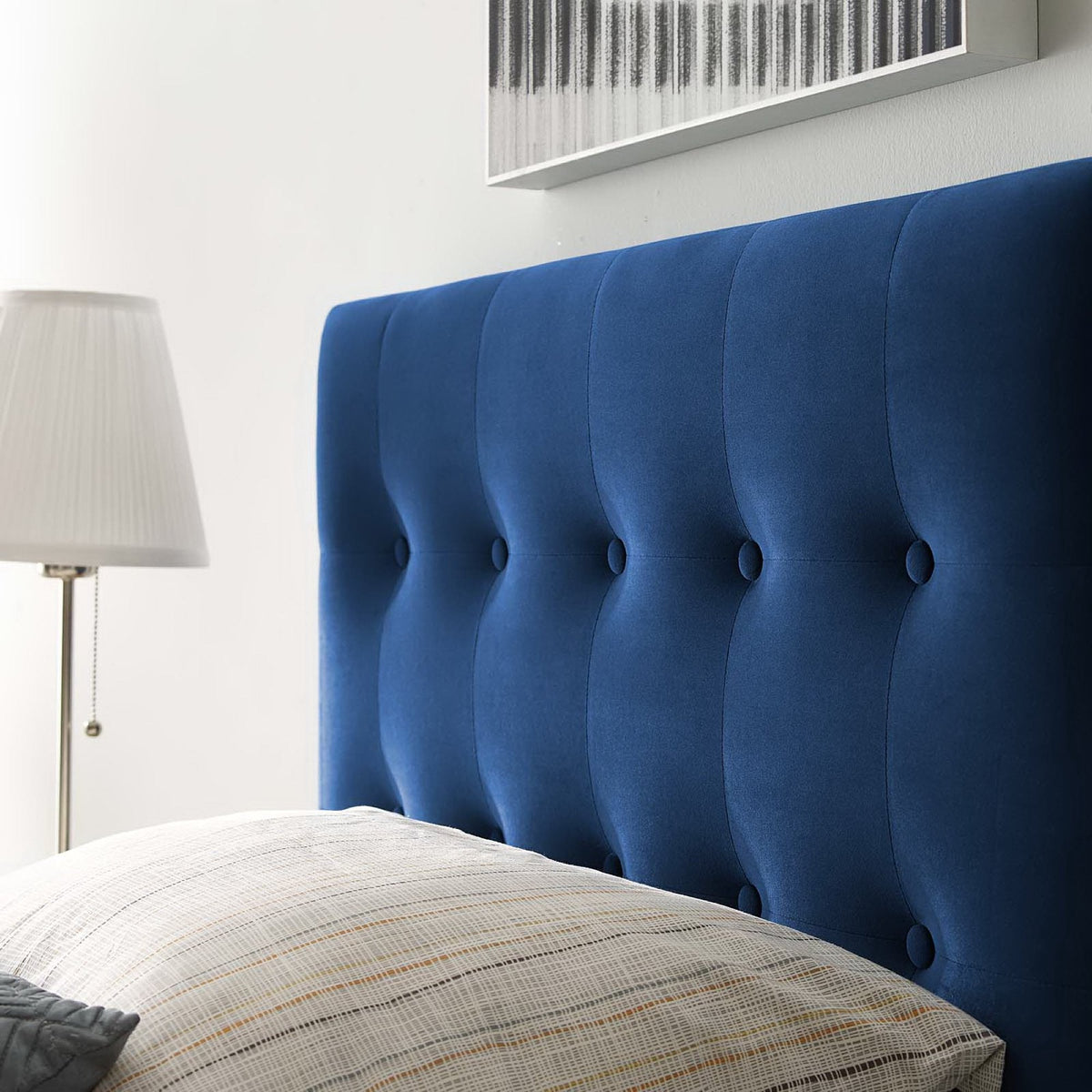 Emily Biscuit Tufted Performance Velvet Twin Headboard, photo 9 of 42