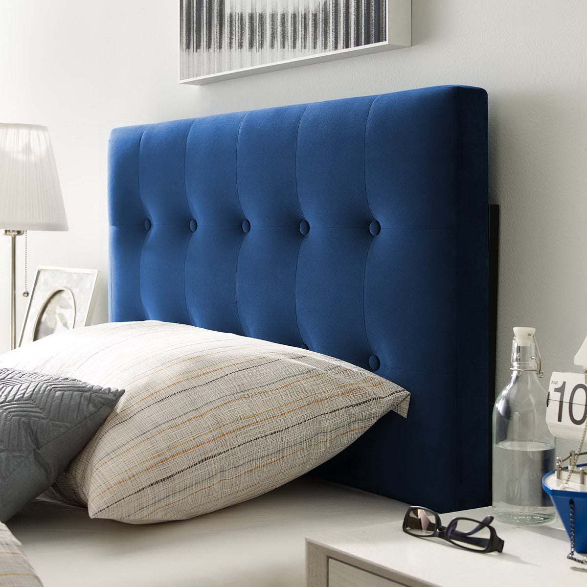 Emily Biscuit Tufted Performance Velvet Twin Headboard, photo 13 of 42
