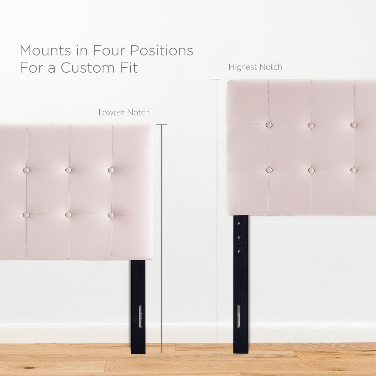 Emily Biscuit Tufted Performance Velvet Twin Headboard, photo 24 of 42