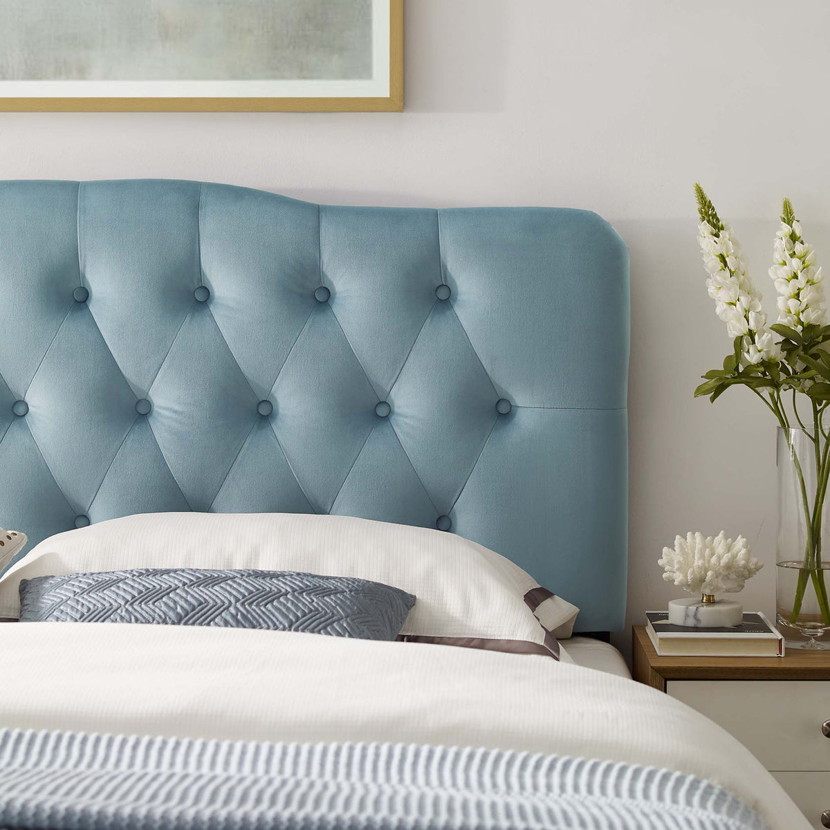 Annabel Diamond Tufted Performance Velvet King Headboard by Modway, photo 9 of 28