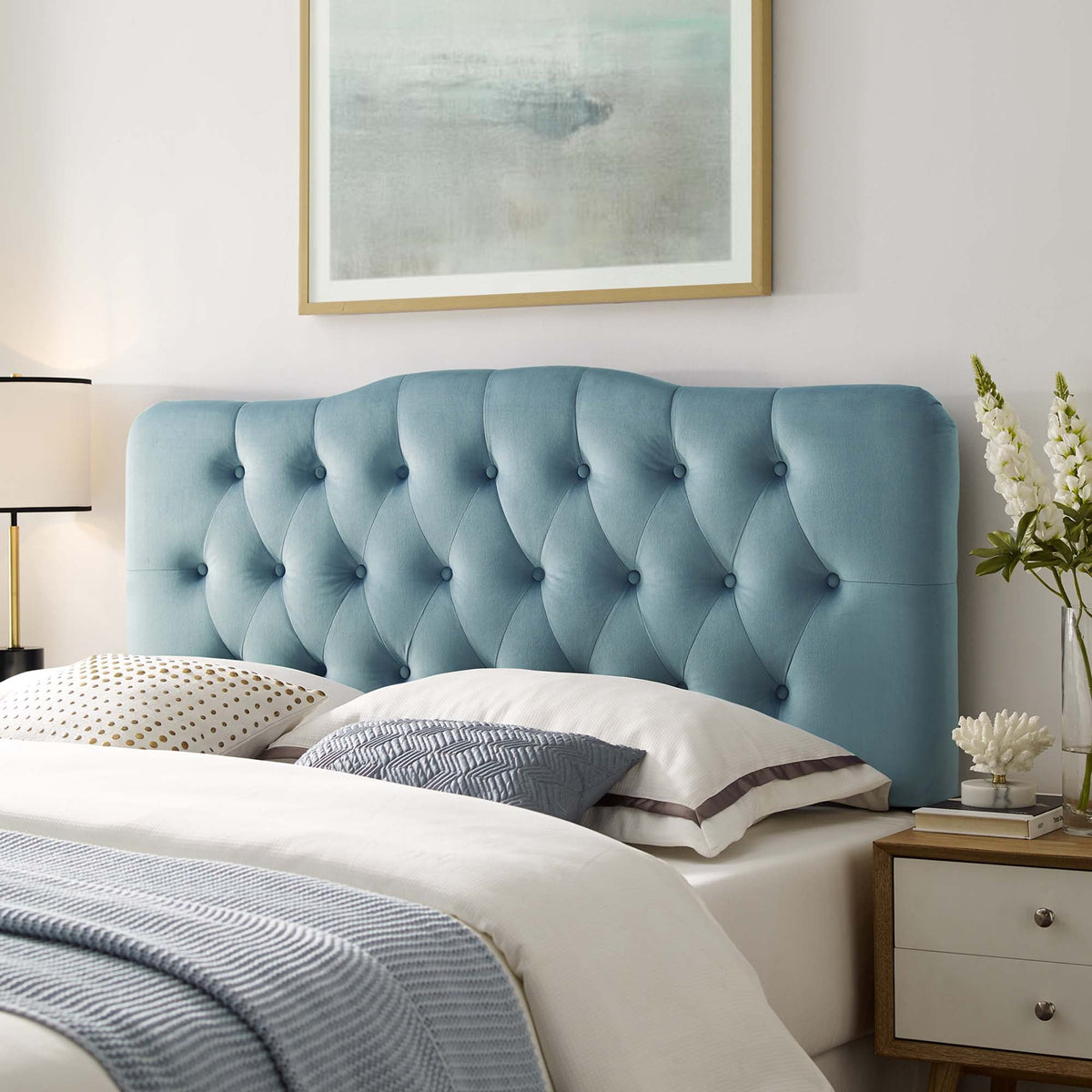 Annabel Diamond Tufted Performance Velvet King Headboard by Modway, photo 12 of 28