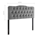 Annabel Diamond Tufted Performance Velvet Queen Headboard by HouseOfZazla