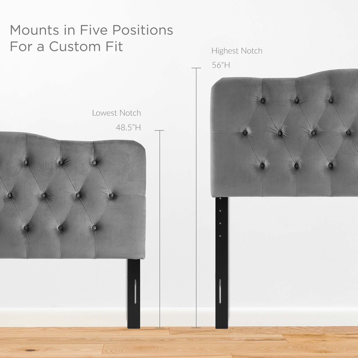 Annabel Diamond Tufted Performance Velvet Queen Headboard, photo 27 of 35