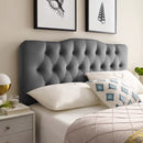 Annabel Diamond Tufted Performance Velvet Queen Headboard by HouseOfZazla