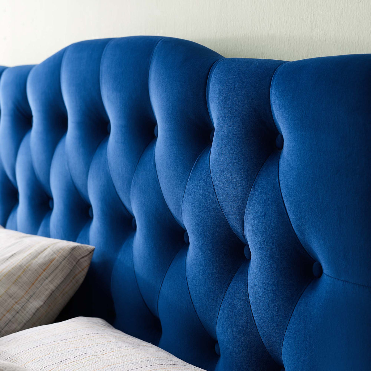 Annabel Diamond Tufted Performance Velvet Queen Headboard, photo 9 of 35