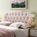Annabel Diamond Tufted Performance Velvet Queen Headboard by HouseOfZazla
