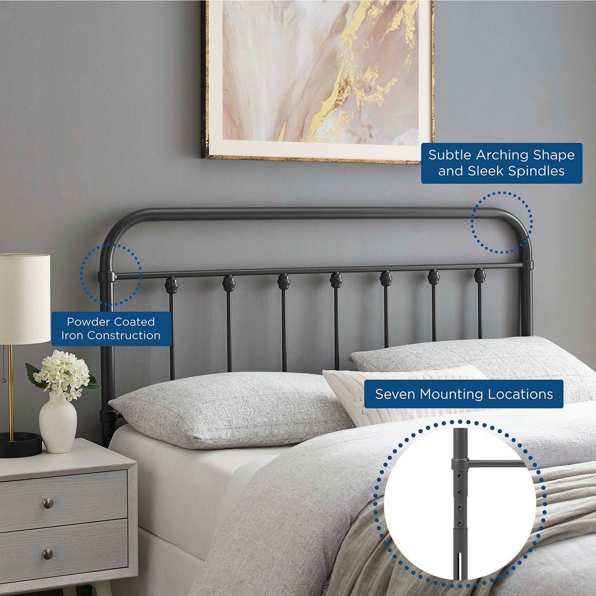 Sage Metal Twin Headboard by Modway, photo 12 of 25