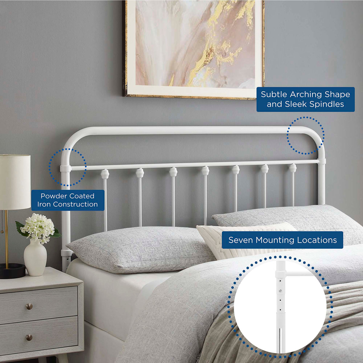 Sage Metal Twin Headboard by Modway, photo 11 of 25