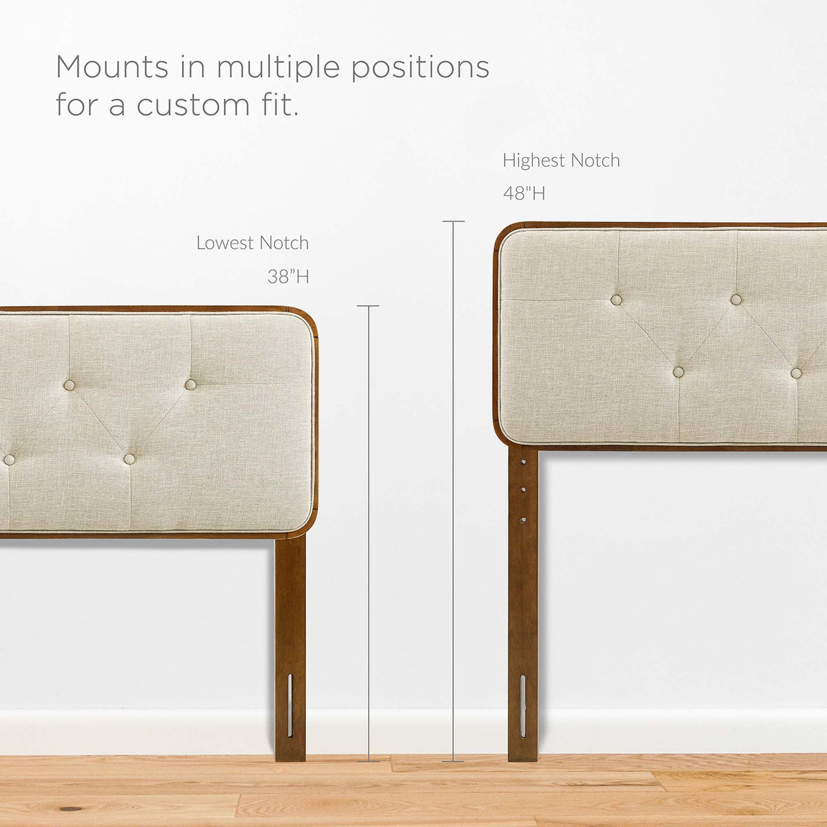 Collins Tufted Fabric and Wood Full Headboard by Modway, photo 16 of 21