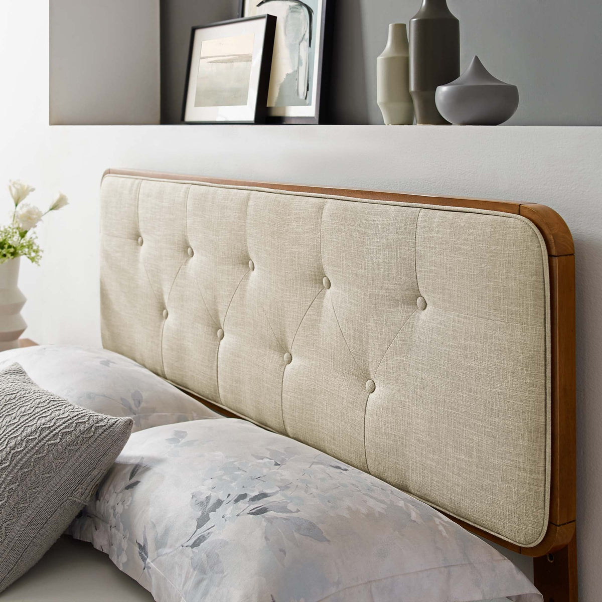 Collins Tufted Fabric and Wood Full Headboard by Modway, photo 10 of 21
