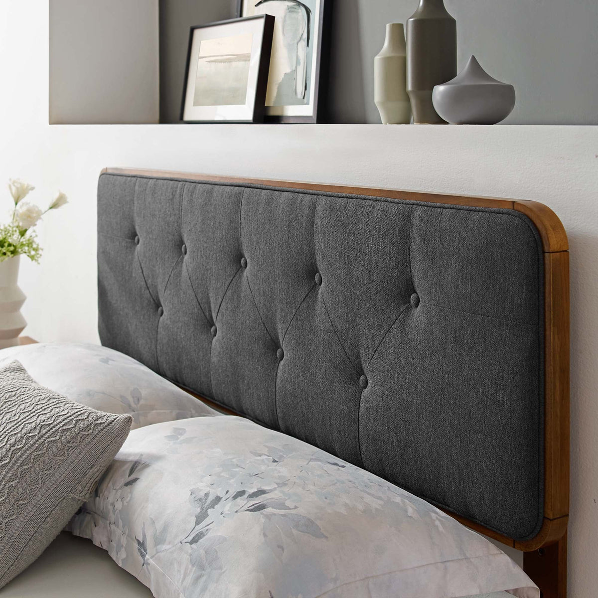 Collins Tufted Fabric and Wood Full Headboard by Modway, photo 6 of 21