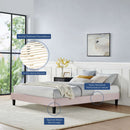 Reign Performance Velvet Twin Platform Bed Frame by Modway by HouseOfZazla
