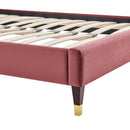 Harlow Performance Velvet Queen Platform Bed Frame by Modway by HouseOfZazla