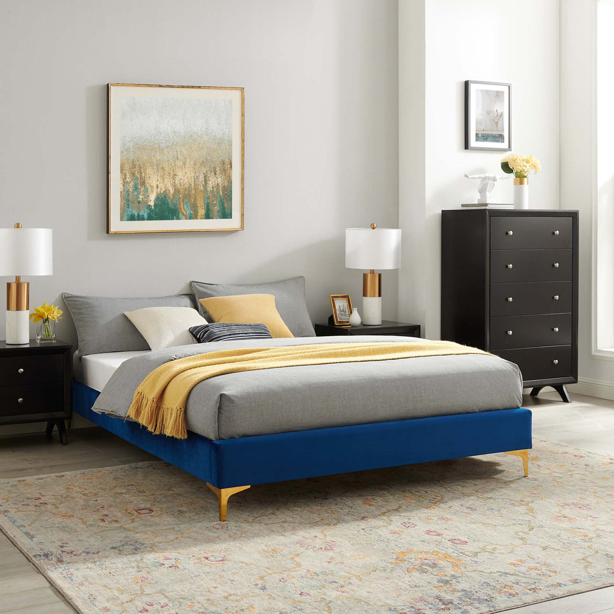 Sutton Performance Velvet Full Bed Frame by Modway, photo 9 of 35