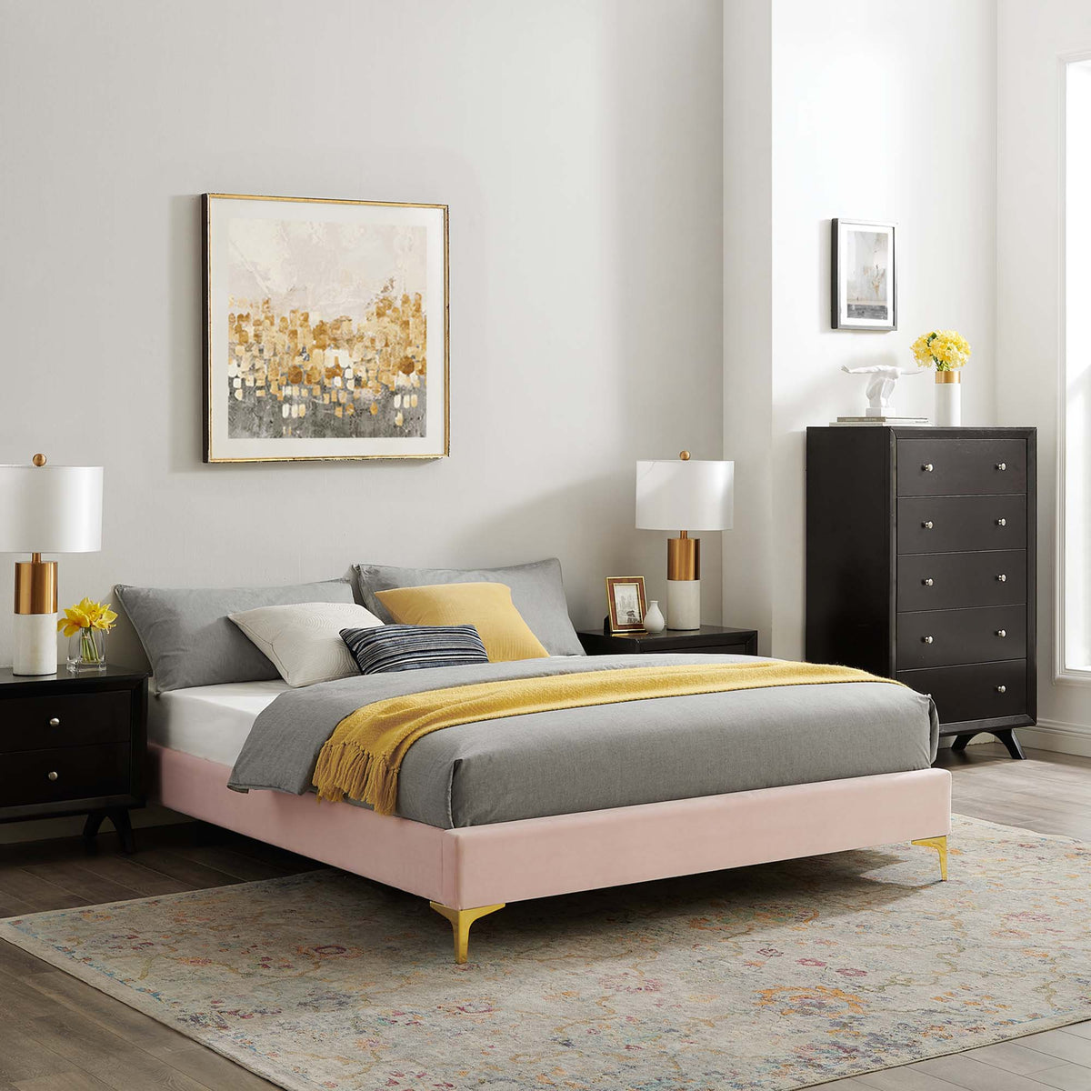 Sutton Performance Velvet Full Bed Frame by Modway, photo 12 of 35