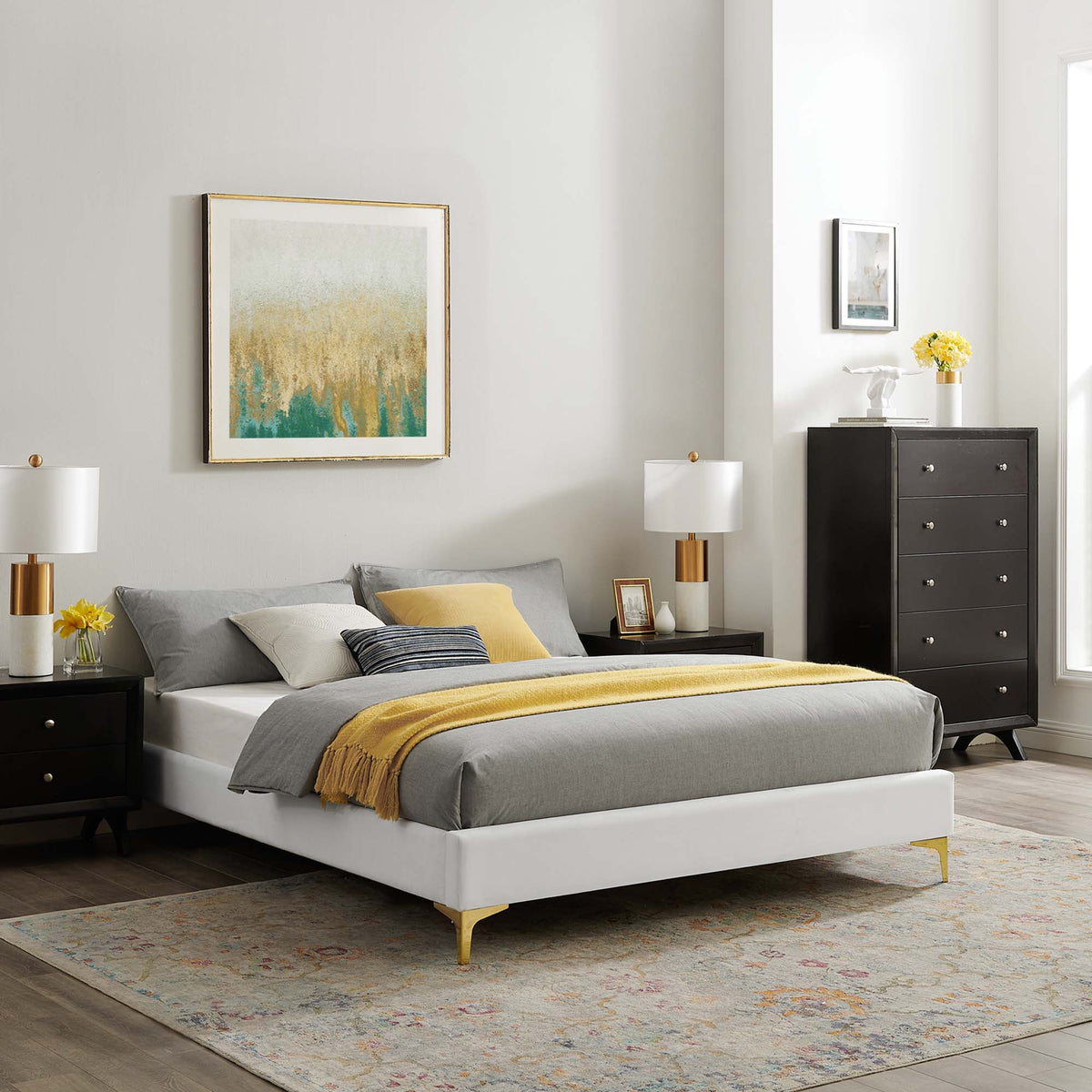 Sutton Performance Velvet Full Bed Frame by Modway, photo 6 of 35
