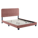 Celine Channel Tufted Performance Velvet Full Platform Bed by HouseOfZazla