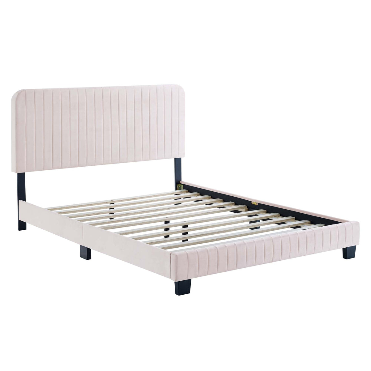 Celine Channel Tufted Performance Velvet Platform Bed by Modway, photo 23 of 35