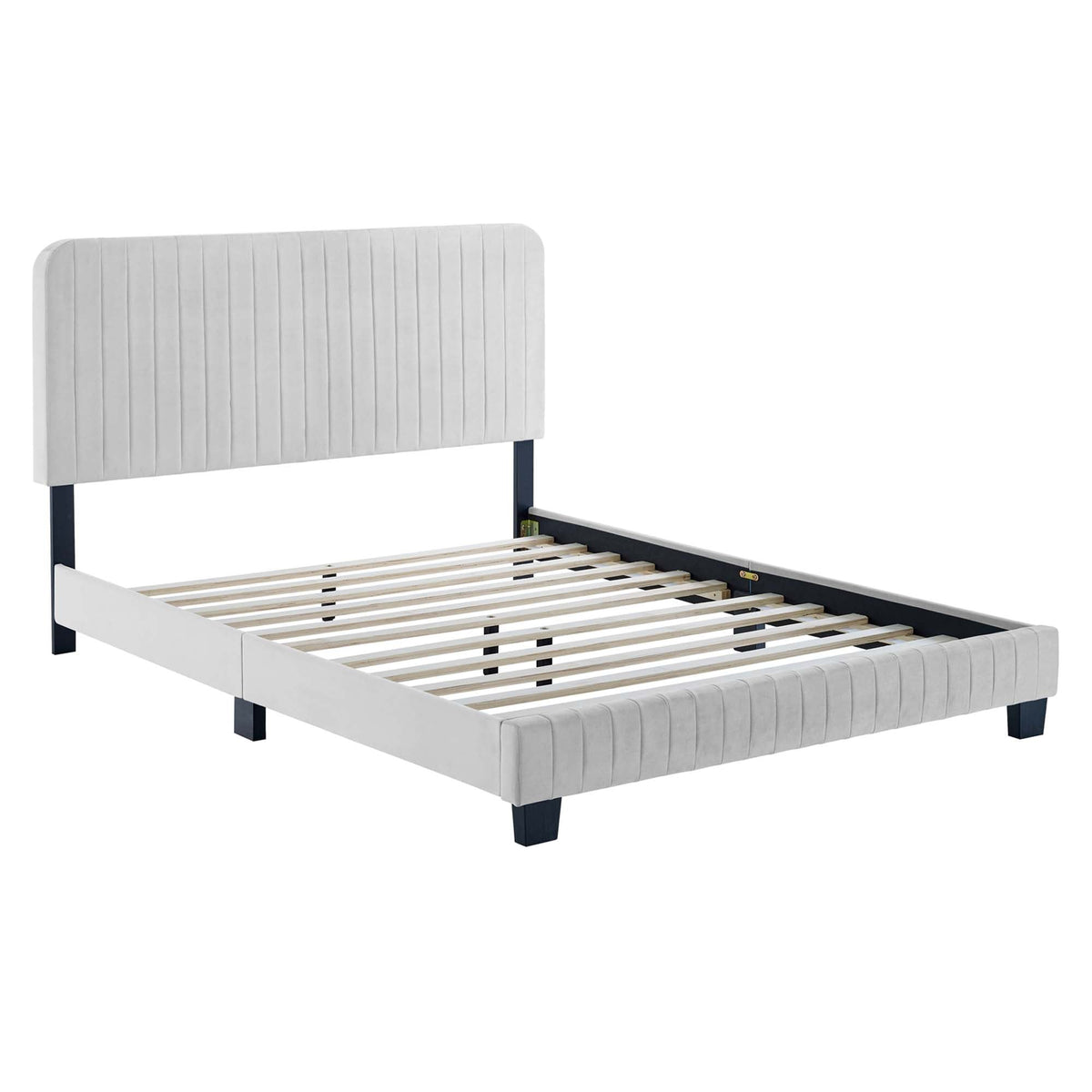 Celine Channel Tufted Performance Velvet Platform Bed by Modway, photo 18 of 35