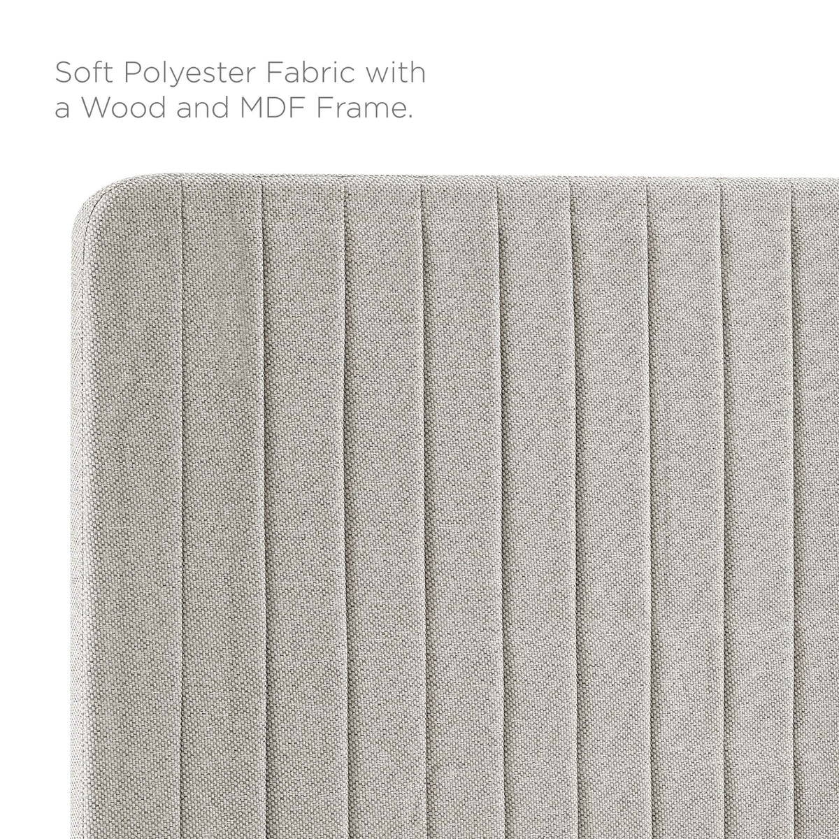 Milenna Channel Tufted Upholstered Fabric Full/Queen Headboard, photo 13 of 14