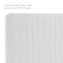 Milenna Channel Tufted Upholstered Fabric Full/Queen Headboard