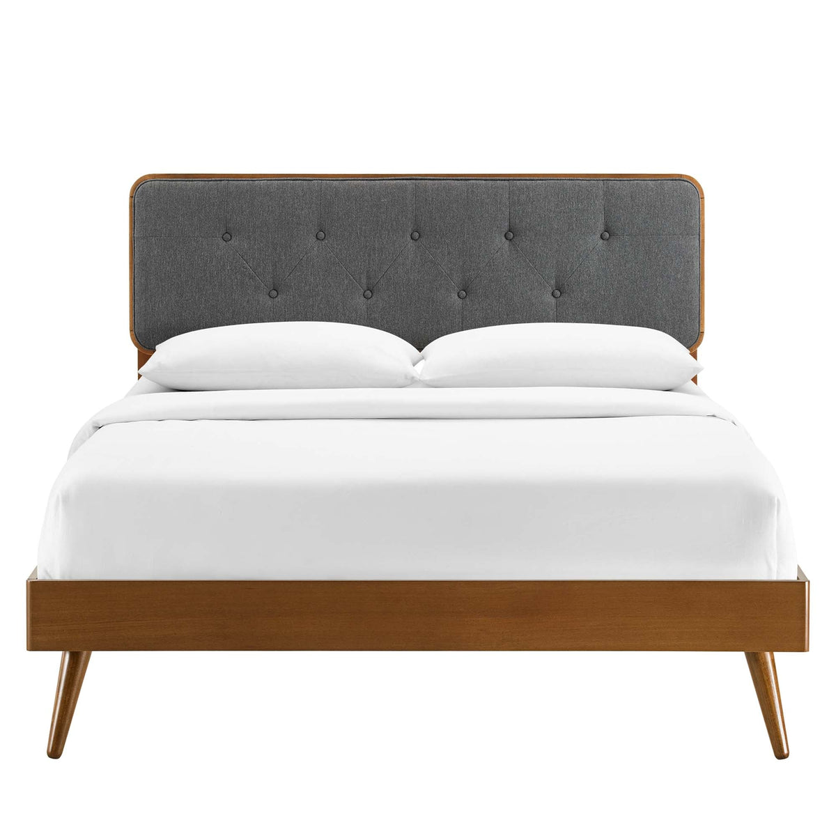 Bridgette Wood Platform Bed With Splayed Legs, photo 19 of 35