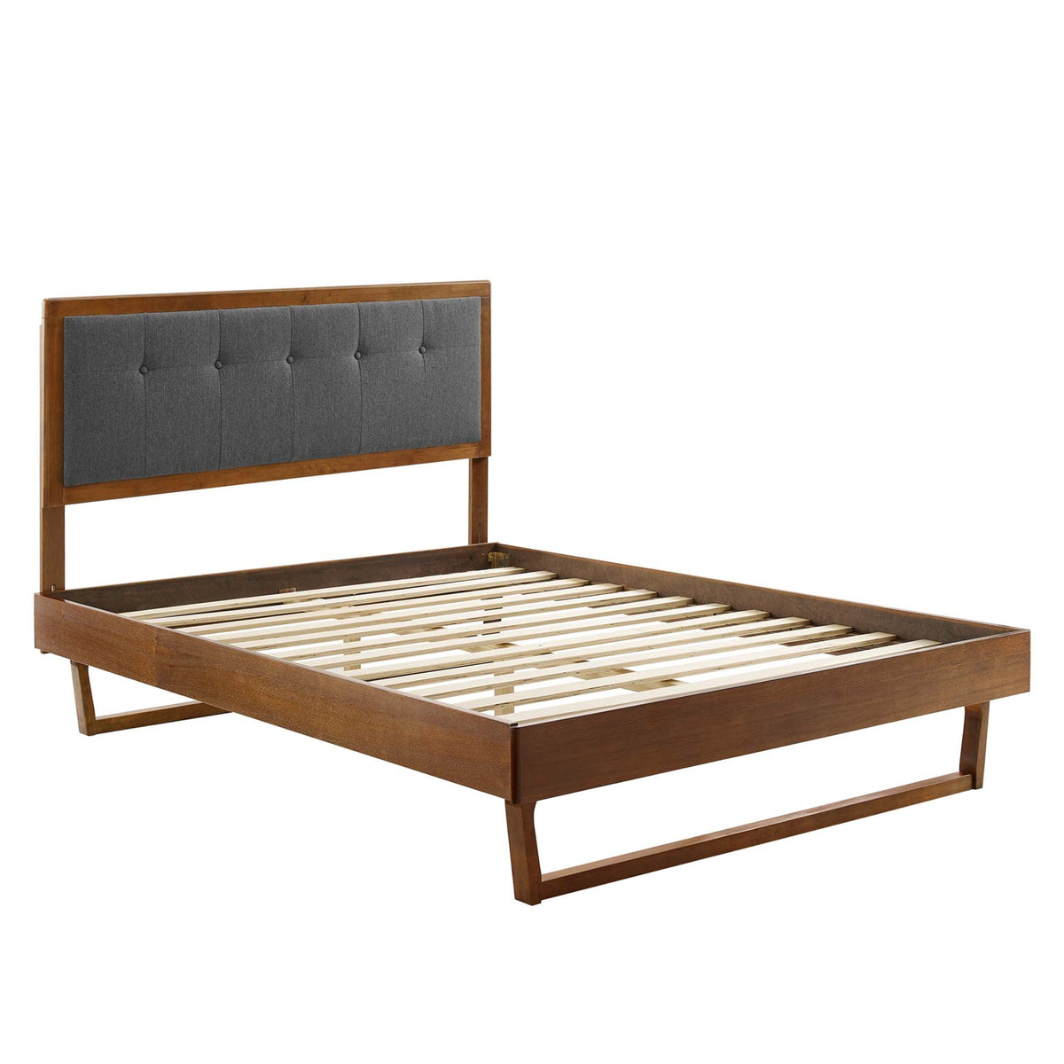 Willow Wood King Platform Bed with Angular Frame by Modway, photo 4 of 14