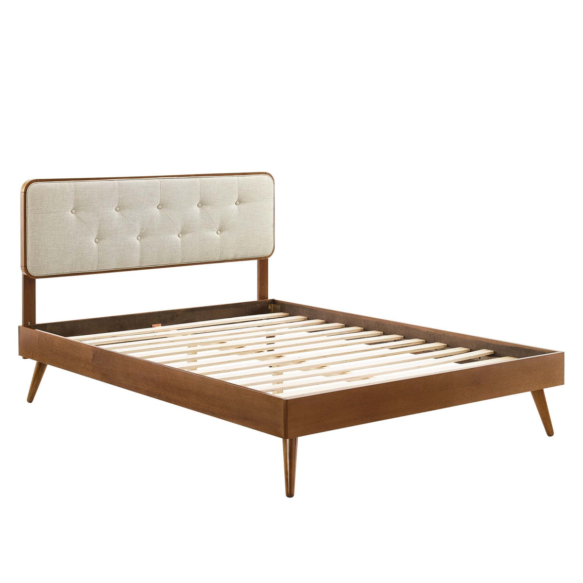 Bridgette Wood Platform Bed With Splayed Legs, photo 13 of 35