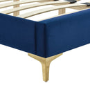 Sofia Channel Tufted Performance Velvet Full Platform Bed by HouseOfZazla