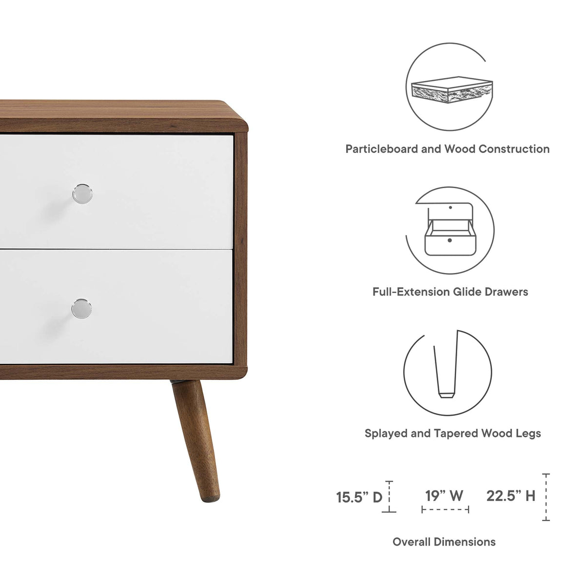 Transmit 2-Drawer Nightstand by Modway, photo 2 of 7