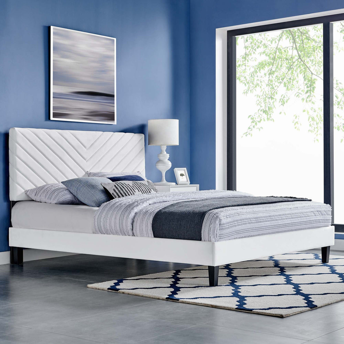 Roxanne Performance Velvet Full Platform Bed by Modway, photo 6 of 14