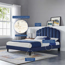 Daisy Performance Velvet Full Platform Bed by Modway by HouseOfZazla