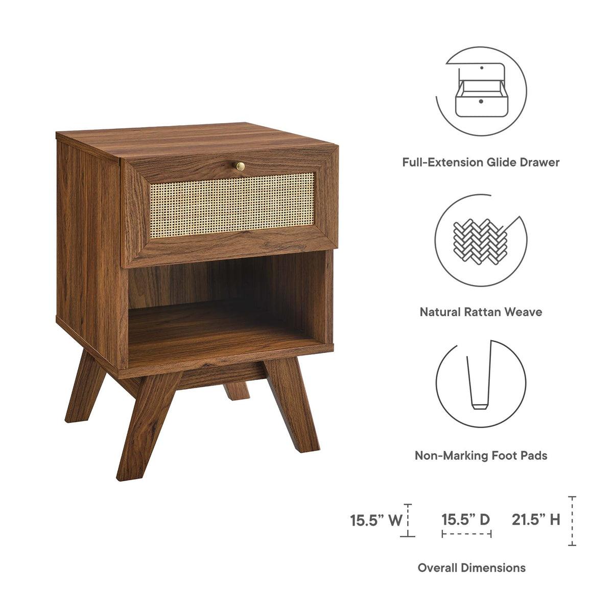 Soma 1-Drawer Nightstand by Modway, photo 2 of 14