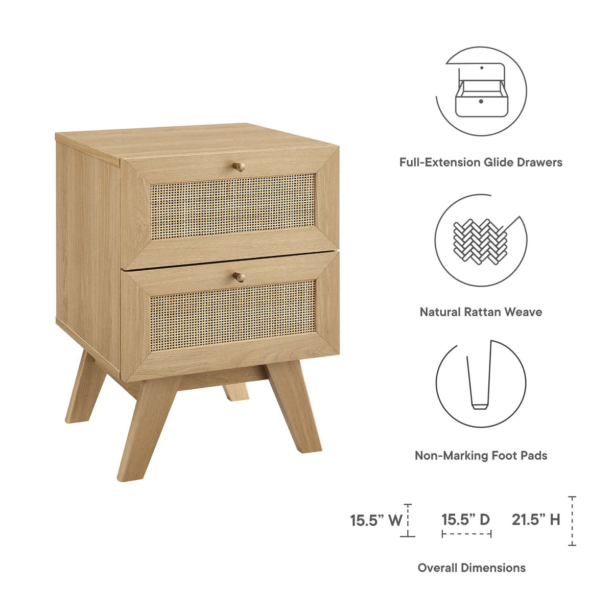 Soma 2-Drawer Nightstand by Modway, photo 2 of 14