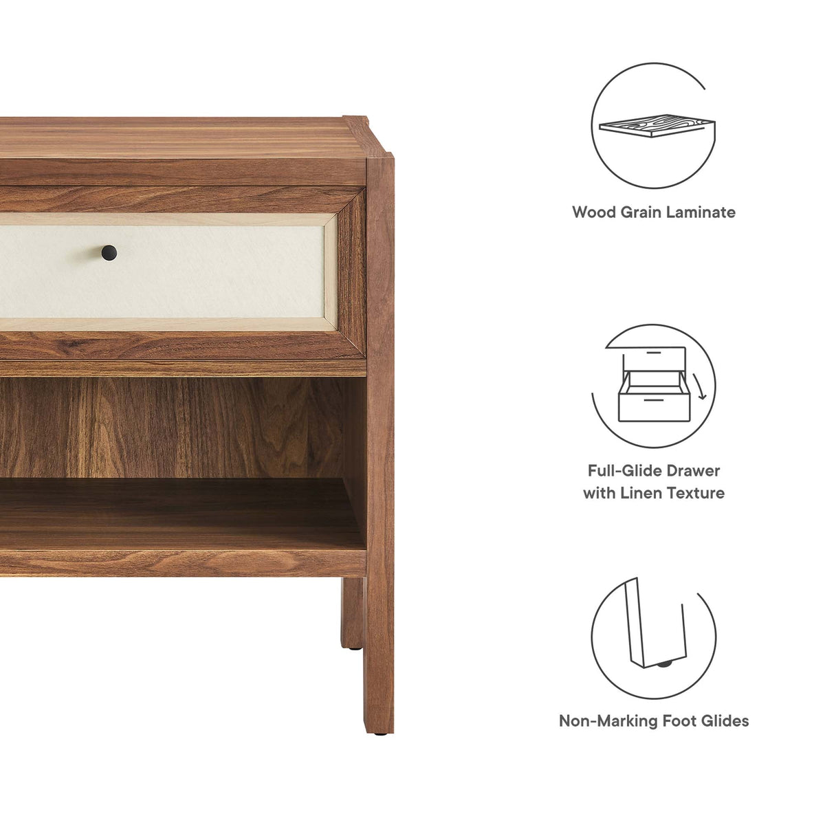 Capri Wood Grain Nightstand by Modway, photo 2 of 7