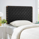 Sparta Weave Wall-Mount Vegan Leather Twin Headboard by Modway by HouseOfZazla