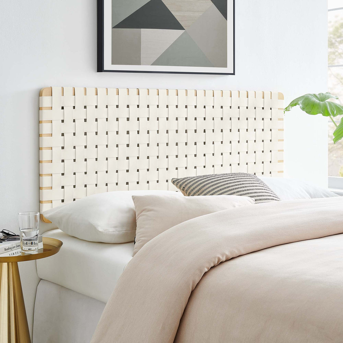 Sparta Weave Vegan Leather Full Headboard by Modway, photo 13 of 28