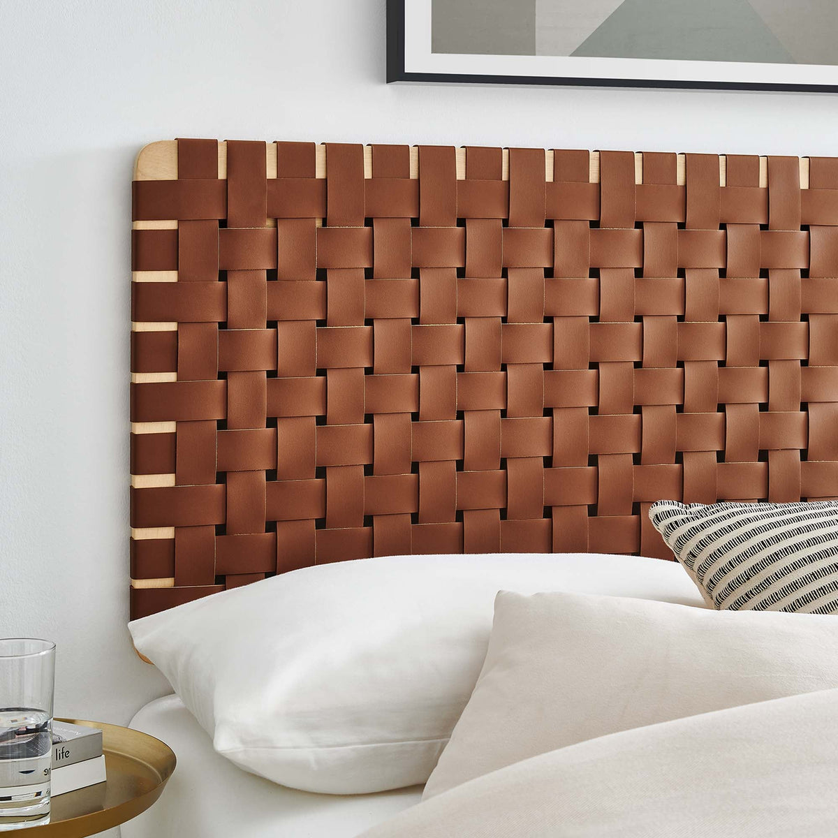 Sparta Weave Vegan Leather Full Headboard by Modway, photo 9 of 28