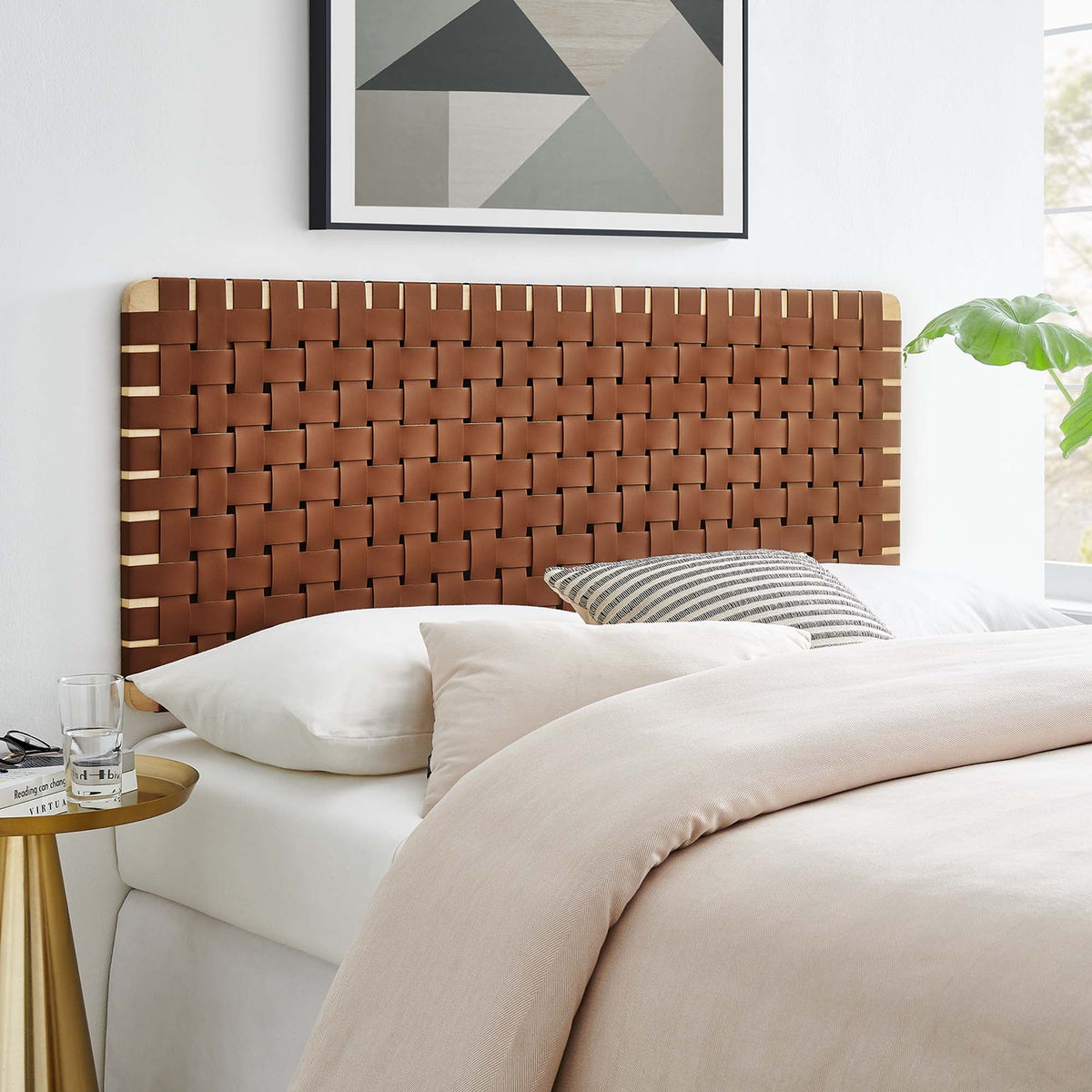 Sparta Weave Vegan Leather Full Headboard by Modway, photo 12 of 28