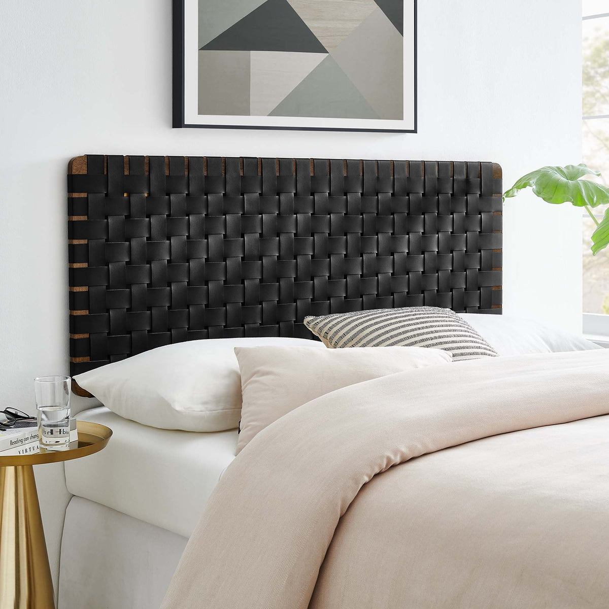 Sparta Weave Vegan Leather Full Headboard by Modway, photo 11 of 28